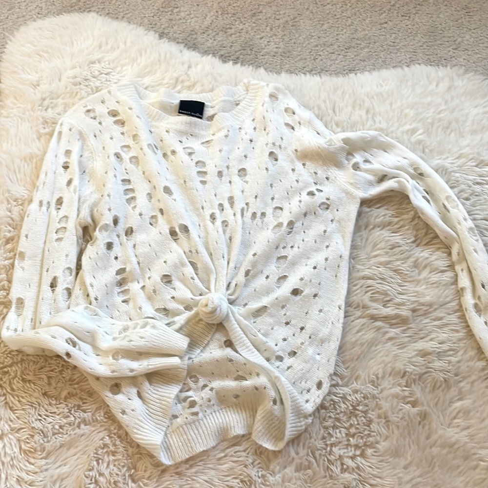 Sweet Claire Distressed Sweater